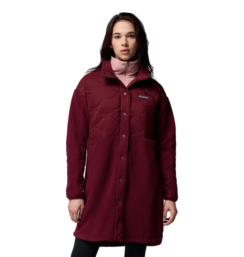 NWT Columbia Womens Cloud Point Long Fleece Rich Wine M